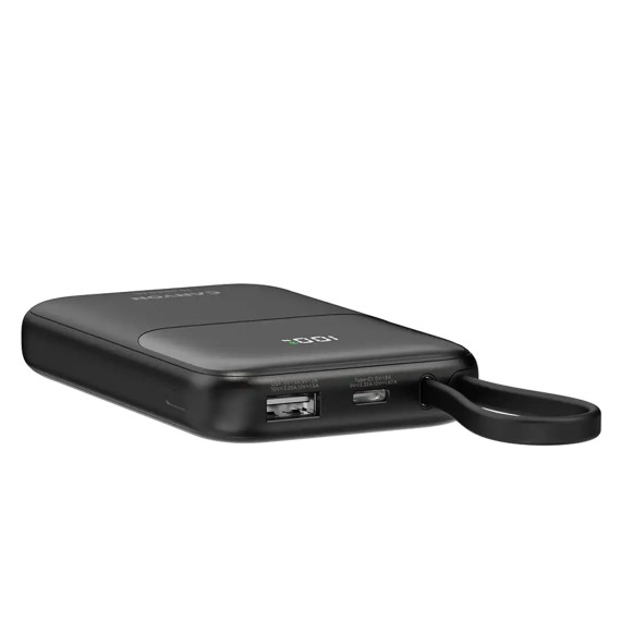 Внешние зарядные устройства CANYON OnPower 101 10000mAh Bulit-in Cable PD 22.5W (Black) (CNS-CPB101BK)