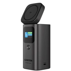 Արտաքին սնուցման մարտկոց CANYON OnPower 150 15000mAh Qi2 Magnetic Wireless PD 100W (Dark Gray) (CNS-CPB150DG)