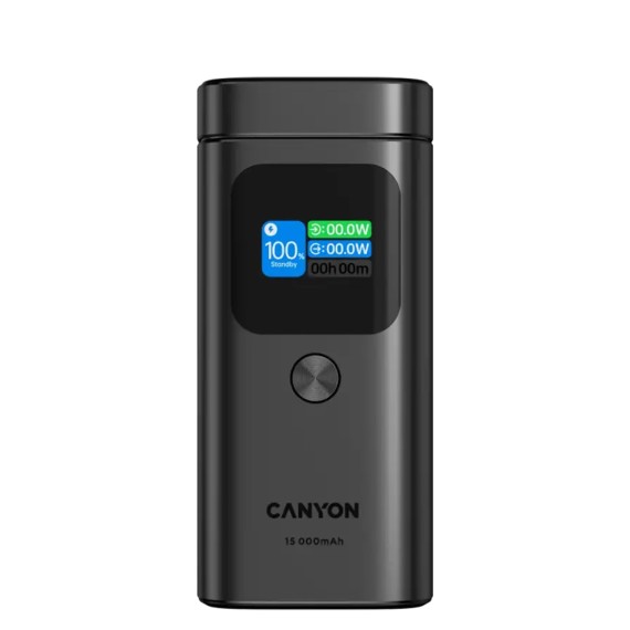 Внешние зарядные устройства CANYON OnPower 150 15000mAh Qi2 Magnetic Wireless PD 100W (Dark Gray) (CNS-CPB150DG)