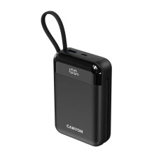 Արտաքին սնուցման մարտկոց CANYON OnPower 204 20000mAh Bulit-in Cable  PD 20W (Black) (CNS-CPB204B)