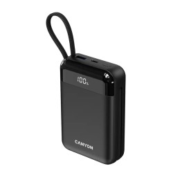 Արտաքին սնուցման մարտկոց CANYON OnPower 204 20000mAh Bulit-in Cable  PD 20W (Black) (CNS-CPB204B)