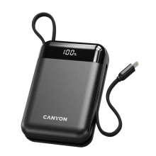 Արտաքին սնուցման մարտկոց CANYON OnPower 204 20000mAh Bulit-in Cable  PD 20W (Black) (CNS-CPB204B)