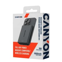 Արտաքին սնուցման մարտկոց CANYON OnPower 500 5000mAh Wireless PD 20W (Aluminium Black) (CNS-CPB500B)