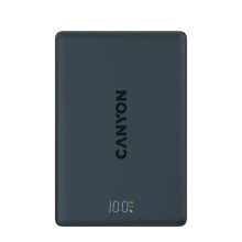 Արտաքին սնուցման մարտկոց CANYON OnPower 500 5000mAh Wireless PD 20W (Aluminium Black) (CNS-CPB500B)