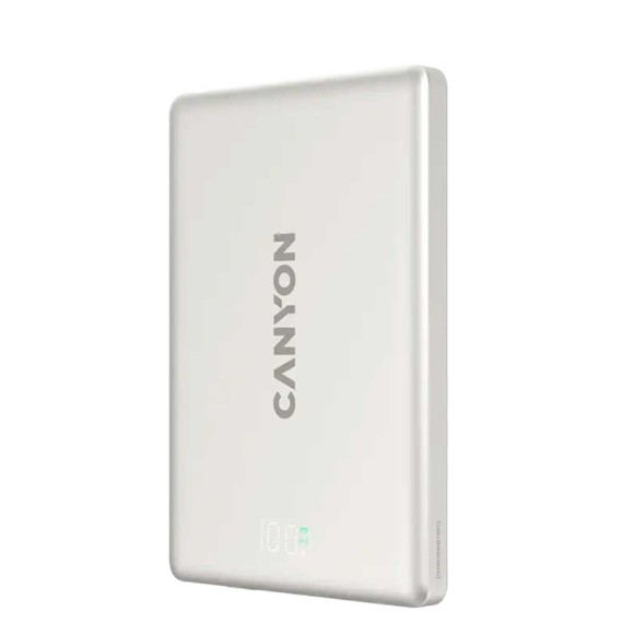 Արտաքին սնուցման մարտկոց CANYON OnPower 500 5000mAh Wireless PD 20W (Aluminium Star Grey) (CNS-CPB500G)