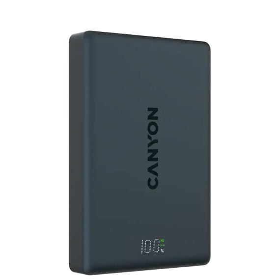 Внешние зарядные устройства CANYON OnPower 511 10000mAh Wireless PD 20W (Aluminium Black) (CNS-CPB511B)