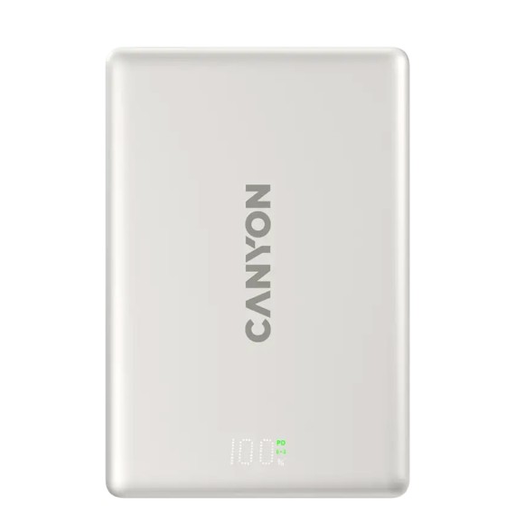 Внешние зарядные устройства CANYON OnPower 511 10000mAh Wireless PD 20W (Aluminium Star Gray) (CNS-CPB511G)