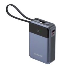 Արտաքին սնուցման մարտկոց CANYON OnPower 600 20000mAh Bulit-in Cable PD 65W (Dark Gray) (CNS-CPB600DG)