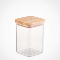 Jar LIMON 219859 RECT. SARINA W/LID WOOD 400ML (908282) 