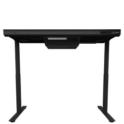 Խաղային համակարգչի սեղան LORGAR Elite DE90G Dual-Motor Bulit-in PC Case Wrls.Charger RGB (Glass Black) (LRG-DE90G)