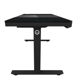 Խաղային համակարգչի սեղան LORGAR Elite DE90W Dual-Motor Bulit-in PC Case Wrls.Charger RGB (Melamine Black) (LRG-DE90W)