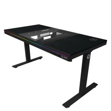 Խաղային համակարգչի սեղան LORGAR Elite DE90W Dual-Motor Bulit-in PC Case Wrls.Charger RGB (Melamine Black) (LRG-DE90W)