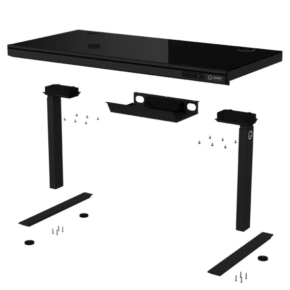 Игровой стол LORGAR Pro DP80G Dual-Motor Wrls.Charger RGB (Glass Black) (LRG-DP80G)