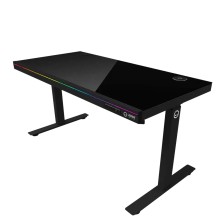 Игровой стол LORGAR Pro DP80G Dual-Motor Wrls.Charger RGB (Glass Black) (LRG-DP80G)