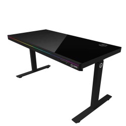 Խաղային համակարգչի սեղան LORGAR Pro DP80G Dual-Motor Wrls.Charger RGB (Glass Black) (LRG-DP80G)