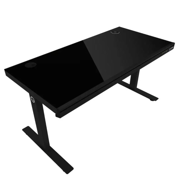 Игровой стол LORGAR Pro DP80G Dual-Motor Wrls.Charger RGB (Glass Black) (LRG-DP80G)