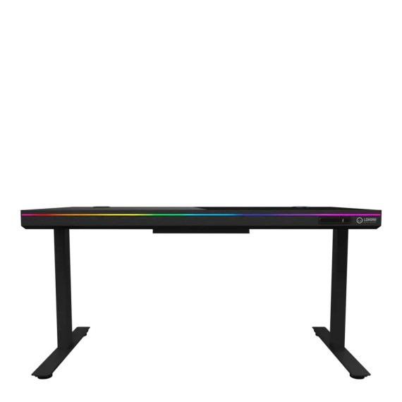 Игровой стол LORGAR Pro DP80G Dual-Motor Wrls.Charger RGB (Glass Black) (LRG-DP80G)