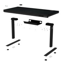 Игровой стол LORGAR Pro DP80W Dual-Motor Wrls.Charger RGB (Melamine Black) (LRG-DP80W)