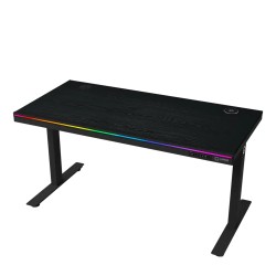 Խաղային համակարգչի սեղան LORGAR Pro DP80W Dual-Motor Wrls.Charger RGB (Melamine Black) (LRG-DP80W)