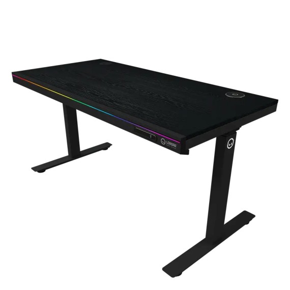 Игровой стол LORGAR Pro DP80W Dual-Motor Wrls.Charger RGB (Melamine Black) (LRG-DP80W)