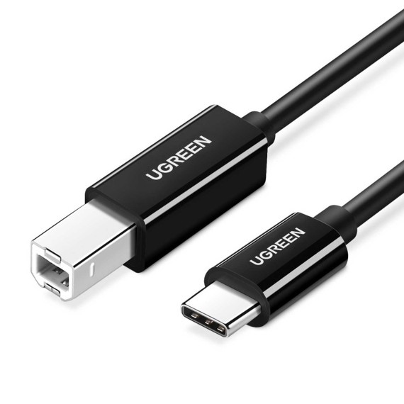 Մալուխ UGREEN USB-C to USB-B 2.0 Printer Cable 2m (Black) (50446)