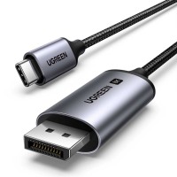Кабельный адаптер UGREEN USB-C to DisplayPort 8K 60Hz Braided 2m (Silver) (25158)