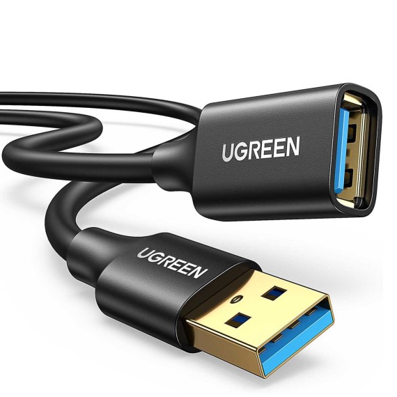 Cable UGREEN USB-A 3.0 Extension Male 2m (Black) (10373)
