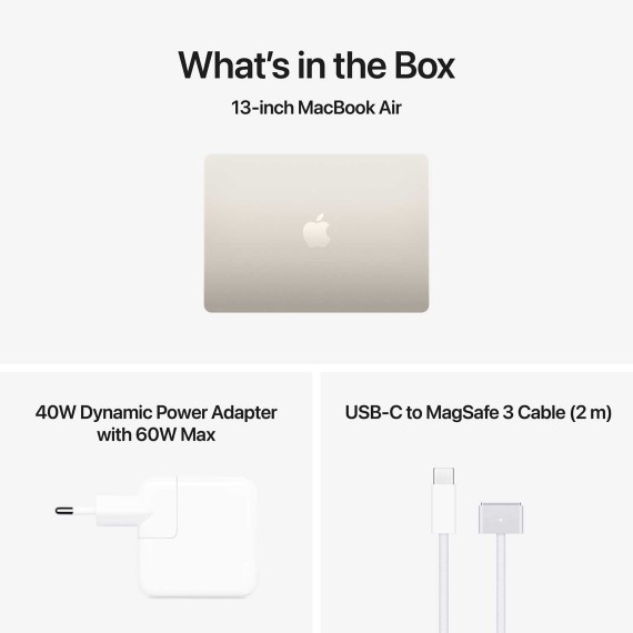 Notebook APPLE MacBook Air 13 (Apple M5) 16GB 512GB (Starlight) (A3449) (MDHA4RU/A)