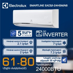 Air conditioner ELECTROLUX SMARTLINE EACS/I-24HSM/N8 