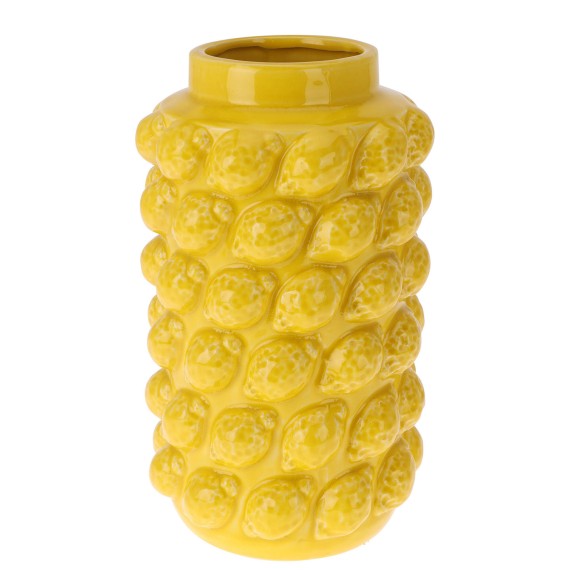 Vase KOOPMAN VASE EMBOSSED LEMONS 26CM (095241550)