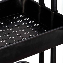 Кухонная тележка NAVA 10-170-060 3 TIERS TROLLEY METAL BLACK W/HANDLE 