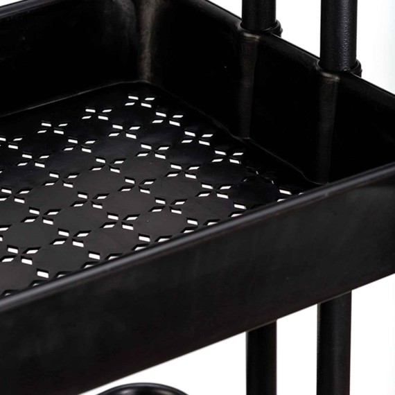 Кухонная тележка NAVA 10-170-060 3 TIERS TROLLEY METAL BLACK W/HANDLE 