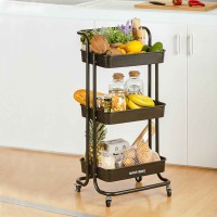 Խոհանոցային սայլակ NAVA 10-170-060 3 TIERS TROLLEY METAL BLACK W/HANDLE 
