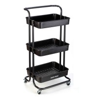 Խոհանոցային սայլակ NAVA 10-170-060 3 TIERS TROLLEY METAL BLACK W/HANDLE 