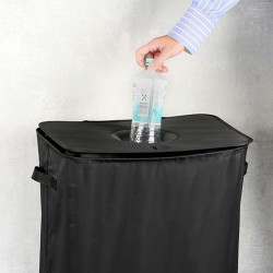 Корзина для белья KESPER 19593 BLACK TEXTIL 