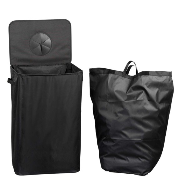 Корзина для белья KESPER 19593 BLACK TEXTIL 