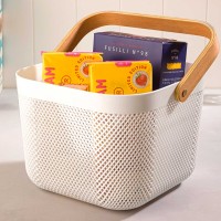 Ящики и карзины LIMON 242359 METAL GREY WITH WOOD HANDLE (910735)