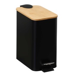Ведро KESPER 90176 METAL WITH BAMBOO LID 5L BLACK 