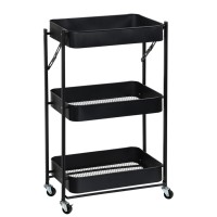 Խոհանոցային սայլակ KESPER 91220 METAL BLACK FOLDING TROLLEY 