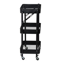 Խոհանոցային սայլակ KESPER 91220 METAL BLACK FOLDING TROLLEY 