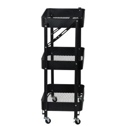 Խոհանոցային սայլակ KESPER 91220 METAL BLACK FOLDING TROLLEY 