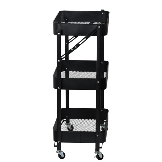 Խոհանոցային սայլակ KESPER 91220 METAL BLACK FOLDING TROLLEY 