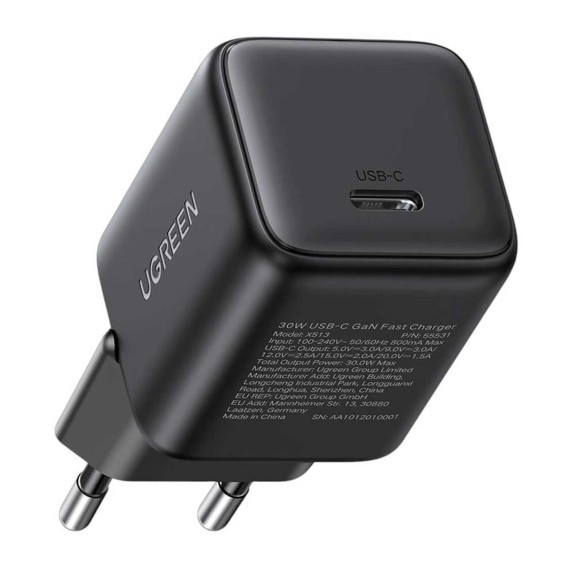 Հոսանքի ադապտոր UGREEN 30W USB-C Gan (Black) (65012)