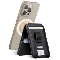 Cover for smartphone UGREEN Magnetic Wallet with Stand+Grip (Black) (45166)
