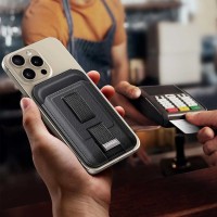 Cover for smartphone UGREEN Magnetic Wallet with Stand+Grip (Black) (45166)
