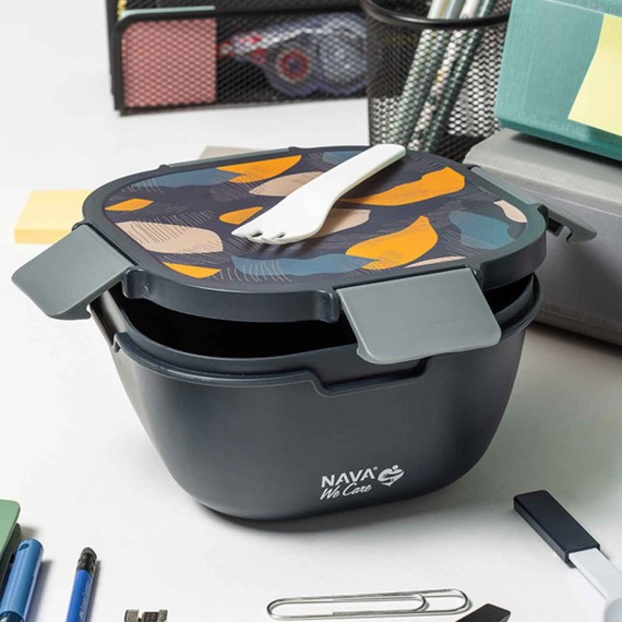 Մթերքի տարաներ NAVA 10-259-001 PLASTIC LUNCH BOX WE CARE BLUE 1700ML 