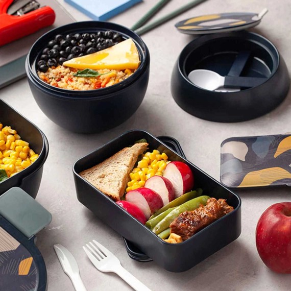 Մթերքի տարաներ NAVA 10-259-002 PLASTIC LUNCH BOX WE CARE BLUE 800ML 