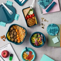 Food storage NAVA 10-259-030 PLASTIC LUNCH BOX WE CARE PETROL BLUE 1700ML 