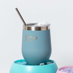 Termos NAVA 10-262-101 S.STEEL WE CARE TRAVEL MUG W/STRAW BLUE 360ML 