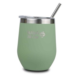 Termos NAVA 10-262-102 S.STEEL WE CARE TRAVEL MUG W/STRAW GREEN 360ML 